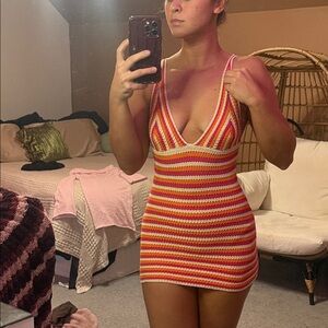 Striped Knit Mini Dress